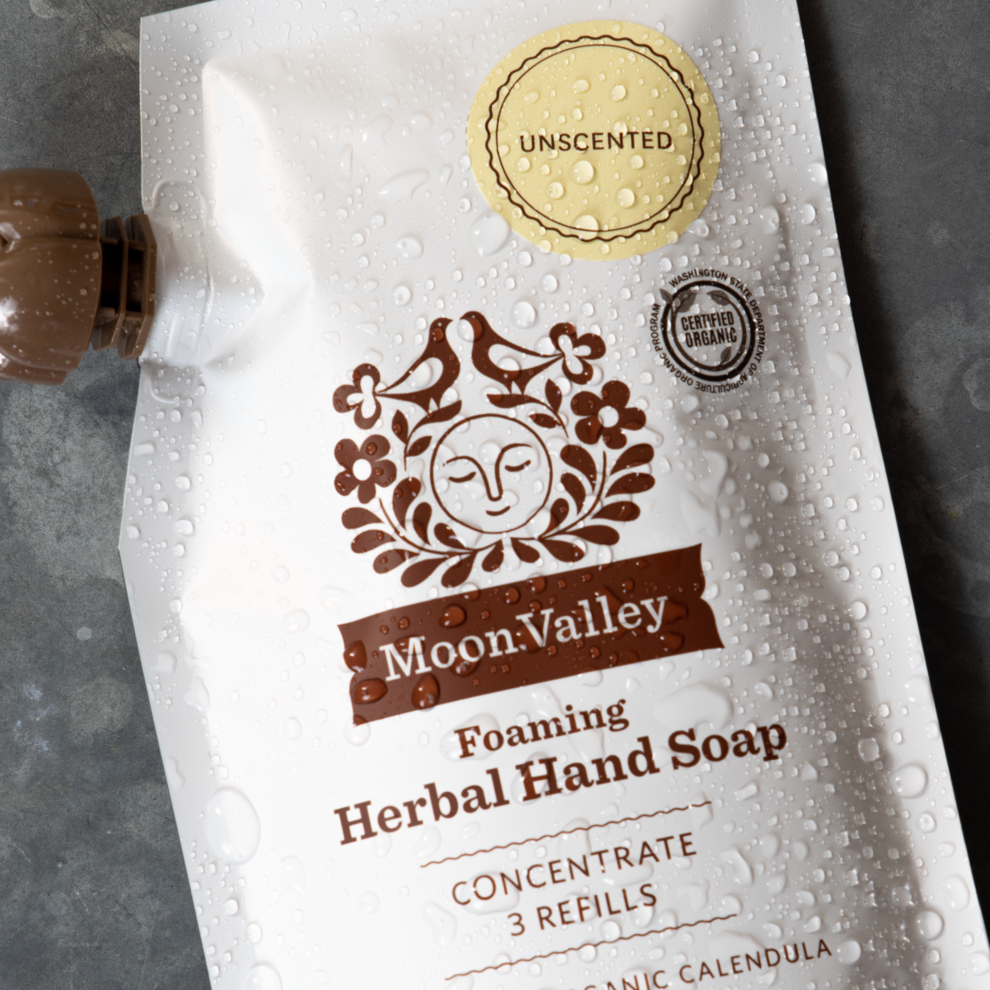 Moon Valley Organics Foaming Herbal Hand Soap Refill Unscented Close up